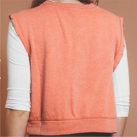 Free People Movement NWT Kick It Muscle Tank Crop Hot Watermelon Warmup Top - Picture 3 of 11